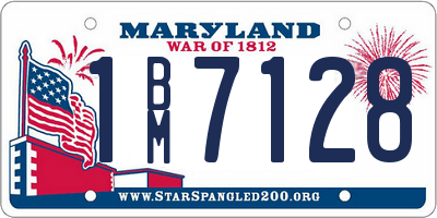 MD license plate 1BM7128