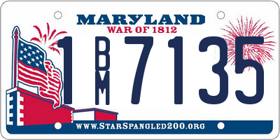 MD license plate 1BM7135