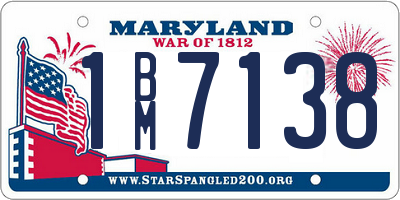 MD license plate 1BM7138