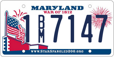 MD license plate 1BM7147