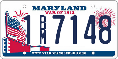 MD license plate 1BM7148