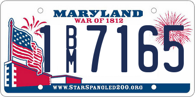 MD license plate 1BM7165