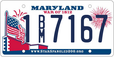 MD license plate 1BM7167