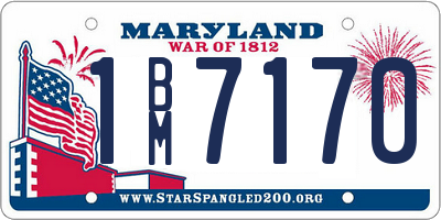 MD license plate 1BM7170