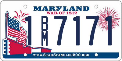 MD license plate 1BM7171
