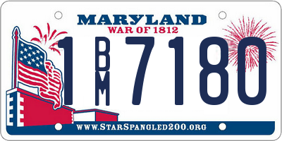 MD license plate 1BM7180
