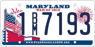 MD license plate 1BM7193