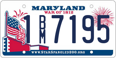 MD license plate 1BM7195