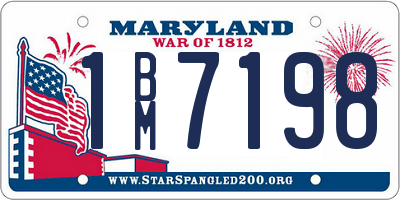 MD license plate 1BM7198