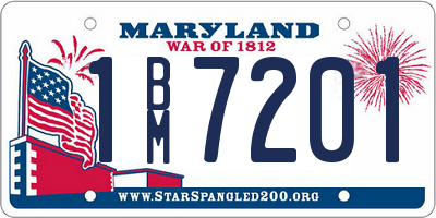 MD license plate 1BM7201