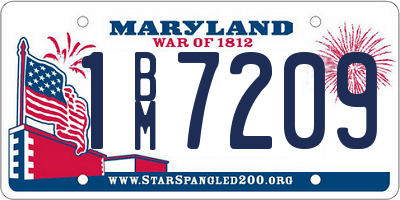 MD license plate 1BM7209