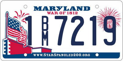 MD license plate 1BM7219