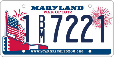 MD license plate 1BM7221