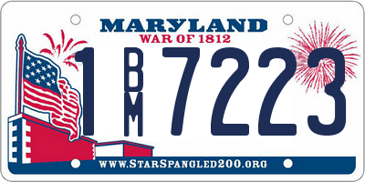 MD license plate 1BM7223