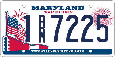MD license plate 1BM7225