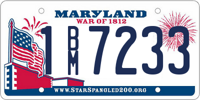 MD license plate 1BM7233