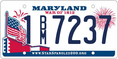 MD license plate 1BM7237