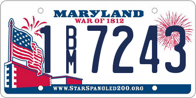 MD license plate 1BM7243