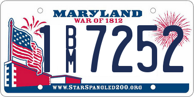 MD license plate 1BM7252
