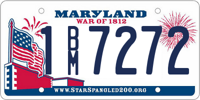 MD license plate 1BM7272