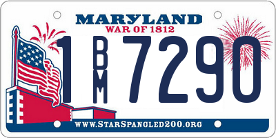 MD license plate 1BM7290