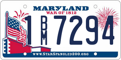 MD license plate 1BM7294