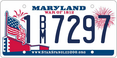 MD license plate 1BM7297