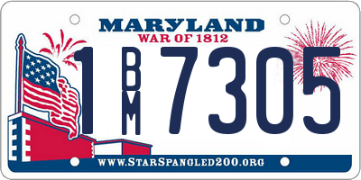 MD license plate 1BM7305