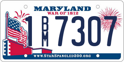 MD license plate 1BM7307