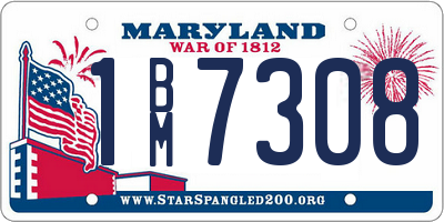 MD license plate 1BM7308