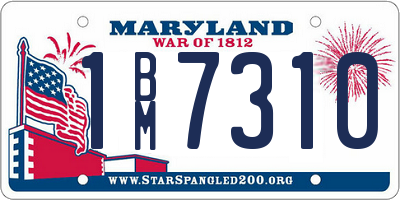 MD license plate 1BM7310