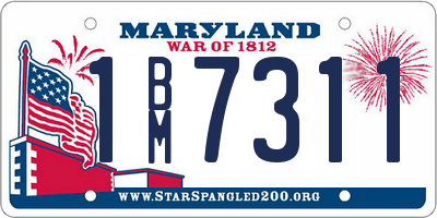 MD license plate 1BM7311