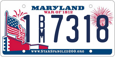 MD license plate 1BM7318