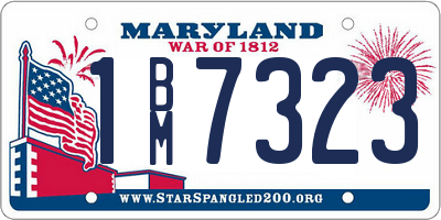 MD license plate 1BM7323