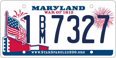 MD license plate 1BM7327