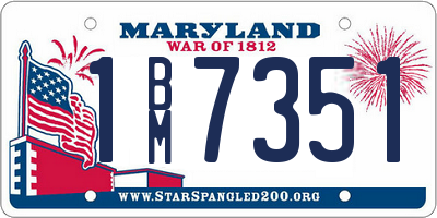 MD license plate 1BM7351