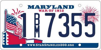 MD license plate 1BM7355