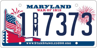 MD license plate 1BM7373