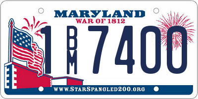 MD license plate 1BM7400