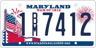 MD license plate 1BM7412