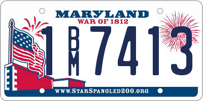 MD license plate 1BM7413