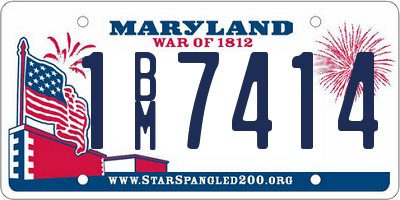 MD license plate 1BM7414