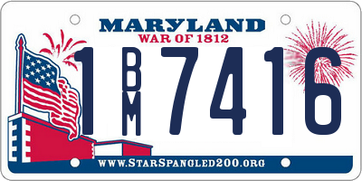 MD license plate 1BM7416
