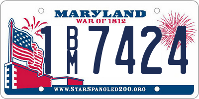 MD license plate 1BM7424