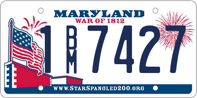 MD license plate 1BM7427