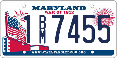 MD license plate 1BM7455