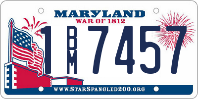 MD license plate 1BM7457