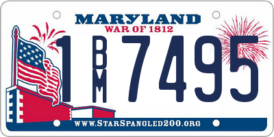 MD license plate 1BM7495