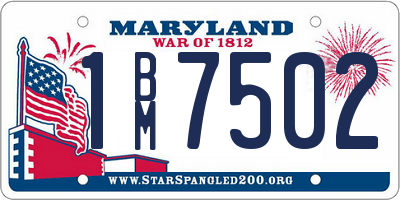 MD license plate 1BM7502