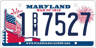 MD license plate 1BM7527
